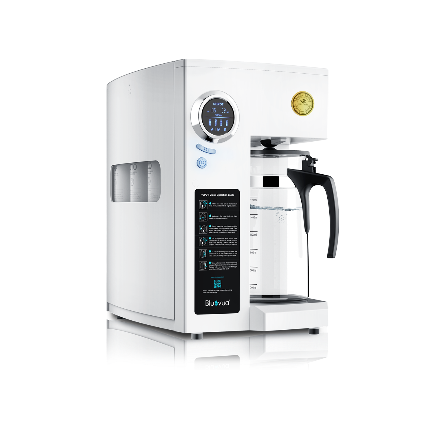 Bluevua reverse-osmosis countertop water filter